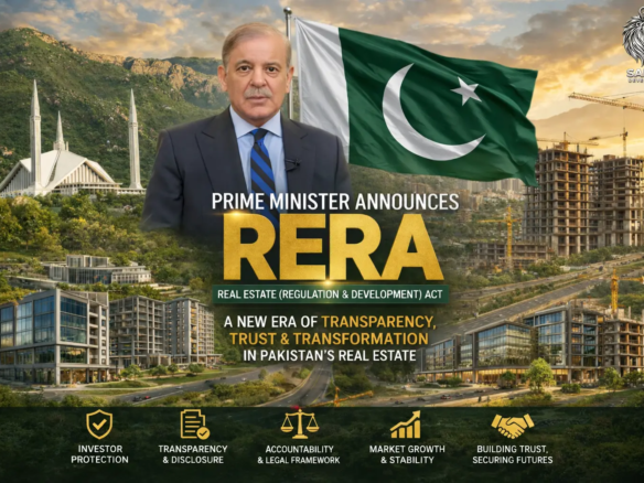 RERA announced by PM Pakistan