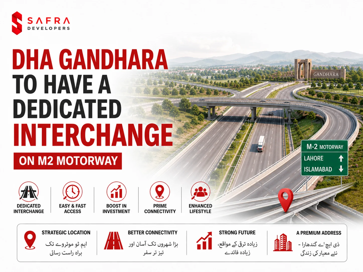 dha gandhara interchange on motorway