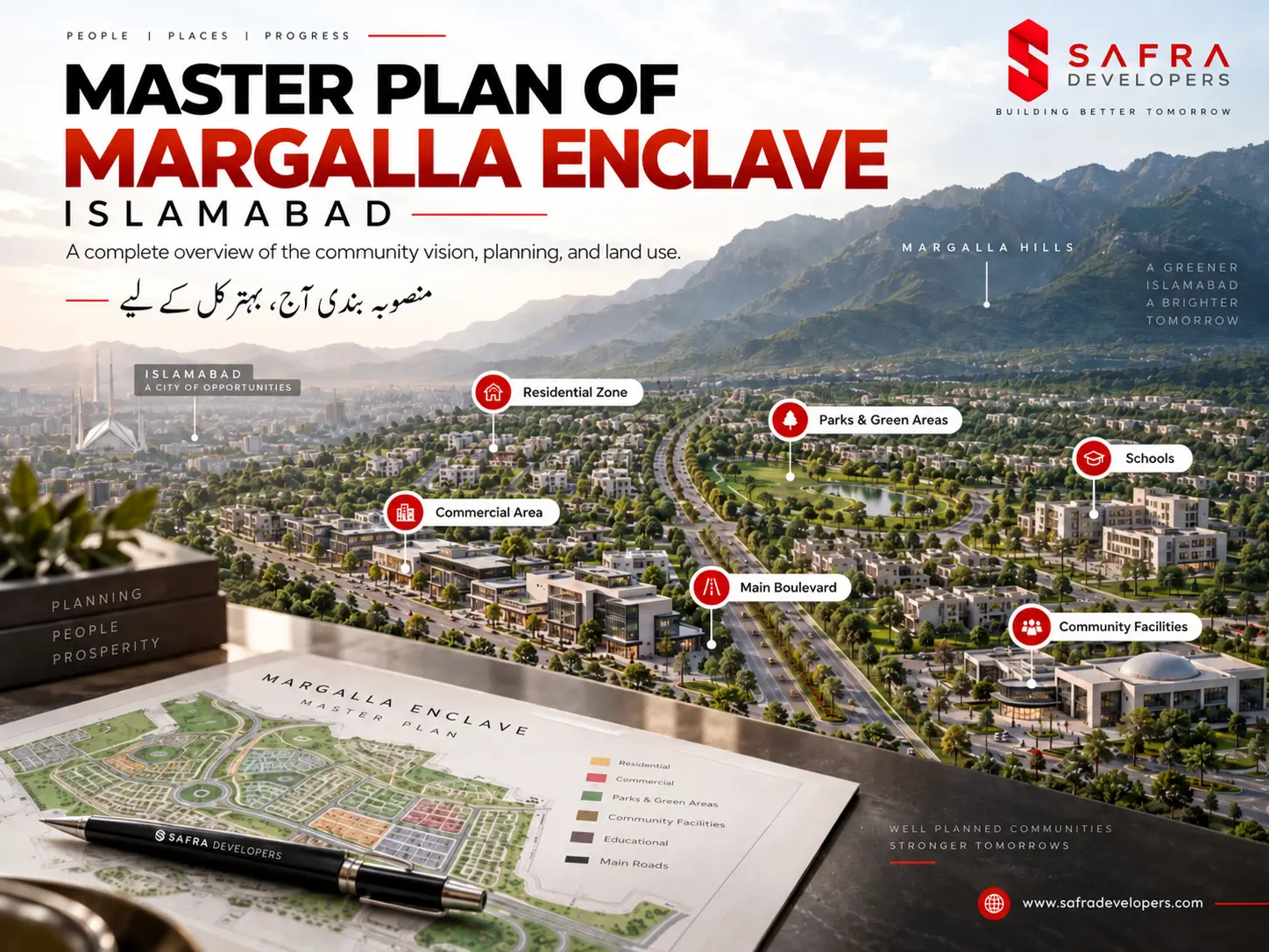 master plan of margalla enclave islamabad